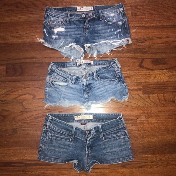 3 pr Hollister jeans shorts size 3 - Picture 1 of 2